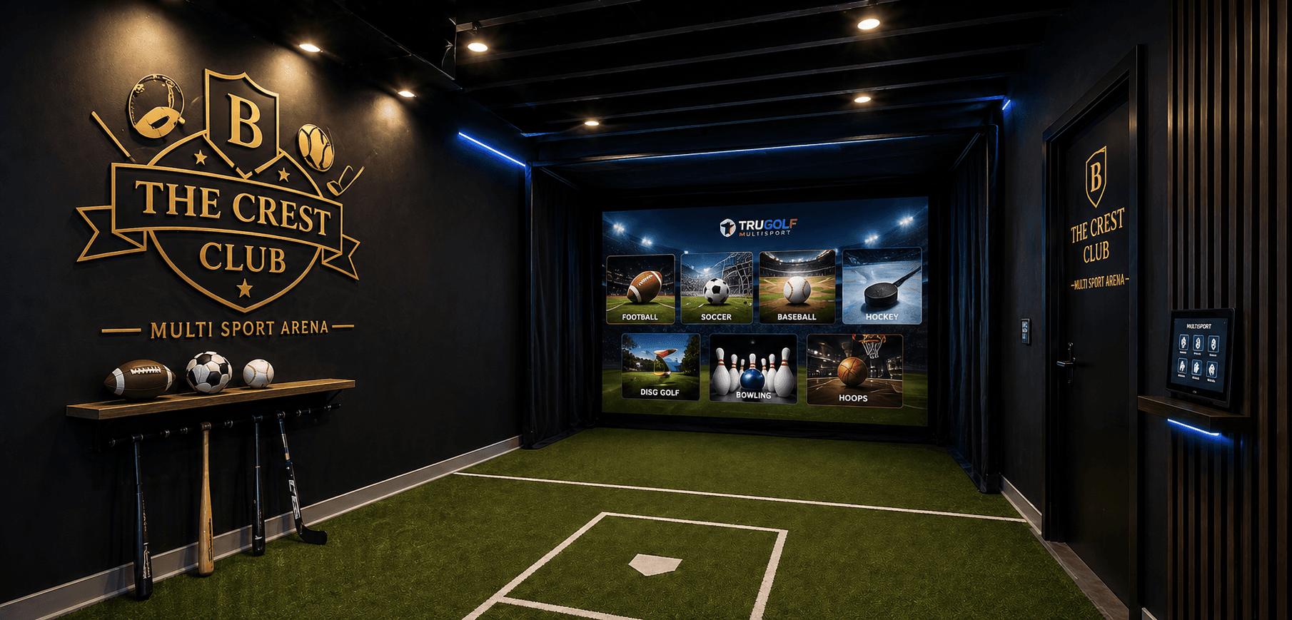 The Crest Club multi-sport simulator