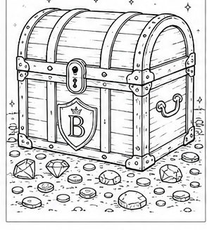 Coloring page — The Treasure Chest