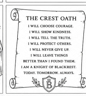 Coloring page — The Crest Oath