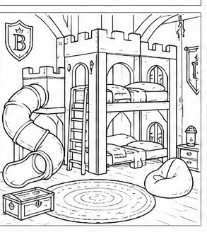 Coloring page — The Bunk Room